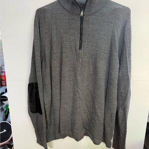 Michael Kors Gray Zip Up Sweater Classic Knit